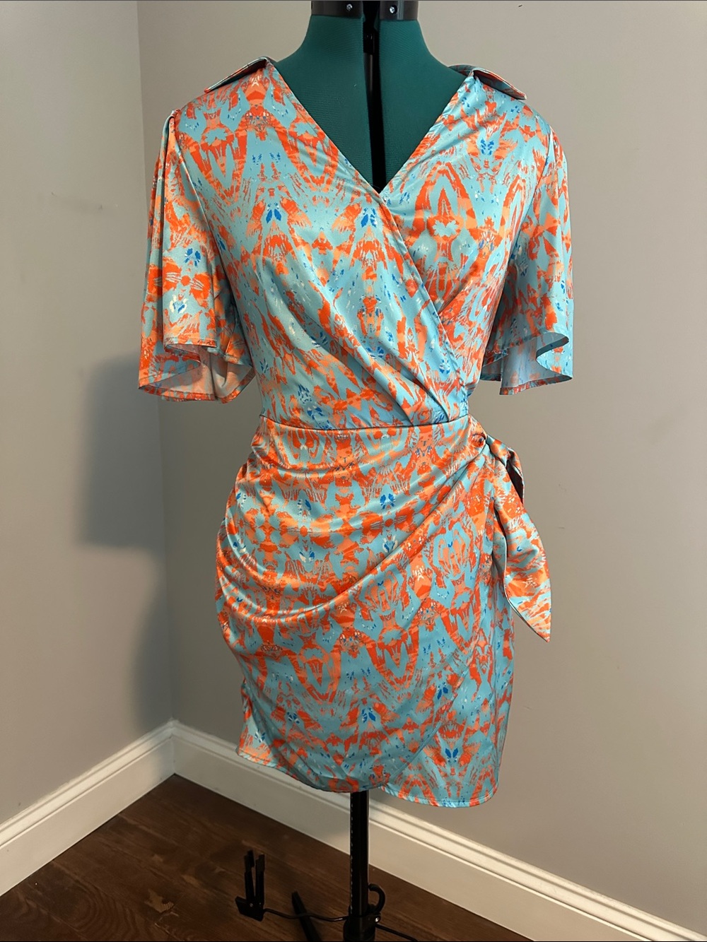 Wishing in love satin mini dress